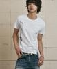 LANARCHIVE [0137] Side Lettering Rope Short Sleeve T-Shirt - White