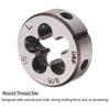 Uxcell 2-Piece Tap & Die Set, 9/16-18 UNF Left-Handed Thread Tap & Round Die, Tapping Thread Tool, Tap & Die Kit for Nut, Screw, Bolt Thread Repair