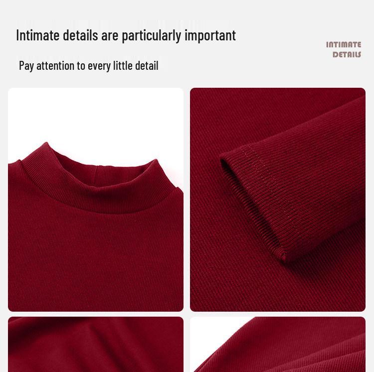 Red Slim-Fit Hip-Hugging Skirt for Women - Perfect for Layering Under Coats in Autumn and Winter