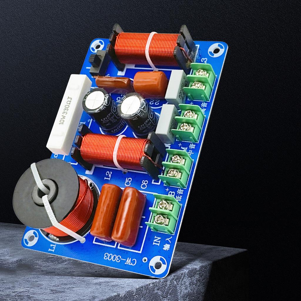 3 Wege 250W Frequenzteiler Hoch Mittel Tieftöner Audio HiFi Filter Platine 5200Hz-5500Hz Einstellbar Audio Systeme Upgrade