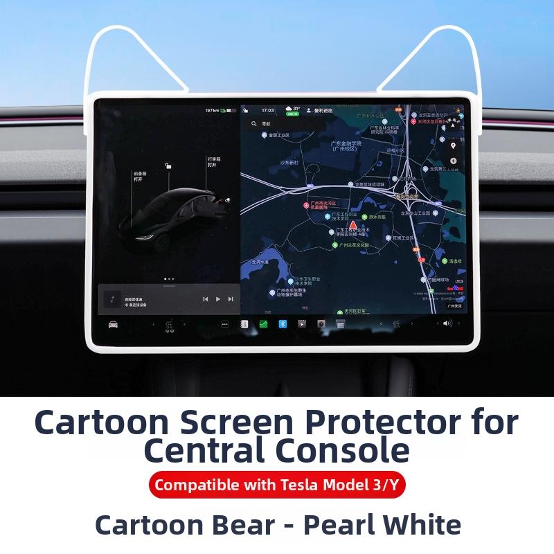 ZFX1 For New Tesla Screen Protector Frame Display Edge Body Cover Central Control Accessories For Tesla Model 3 Y Juniper 2026 2025