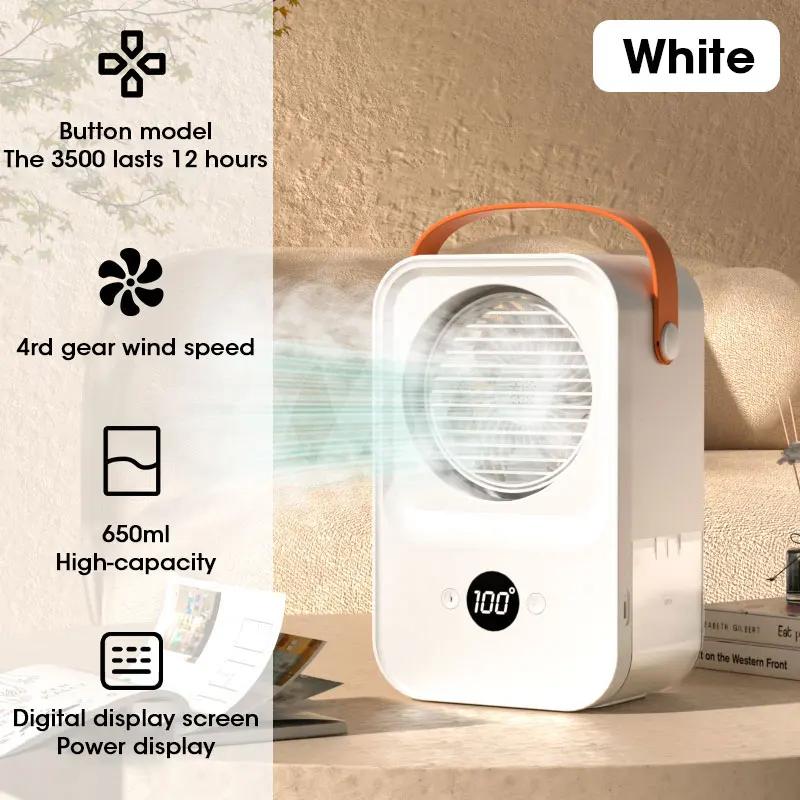Mini Portable Fan 4 Speed 2 Humidifying Spray Mode Water Fan Summer USB Charging Air Condition Handheld Fan Outdoor Camping Home