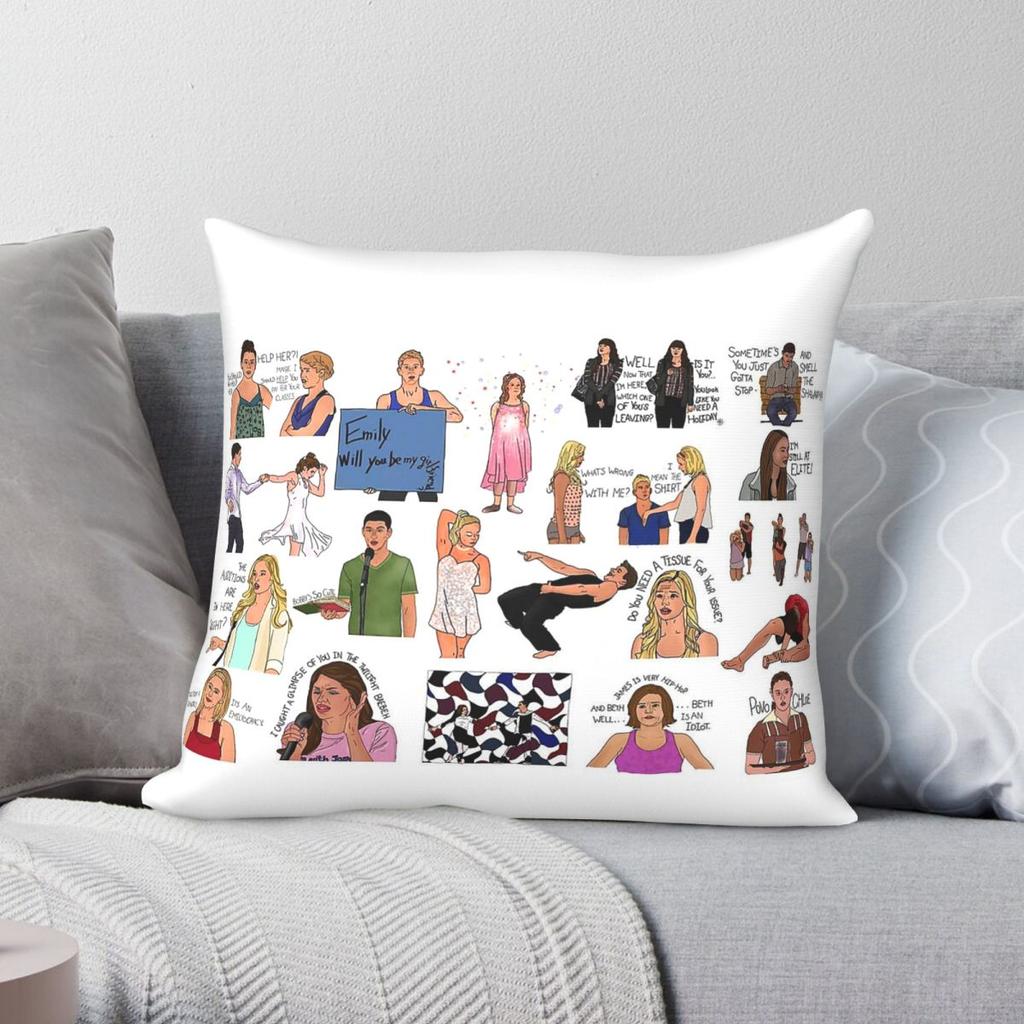 The Next Step Collage Pillowcase Polyester Linen Velvet Pattern Zip Decorative Sofa Cushion Cover 18"