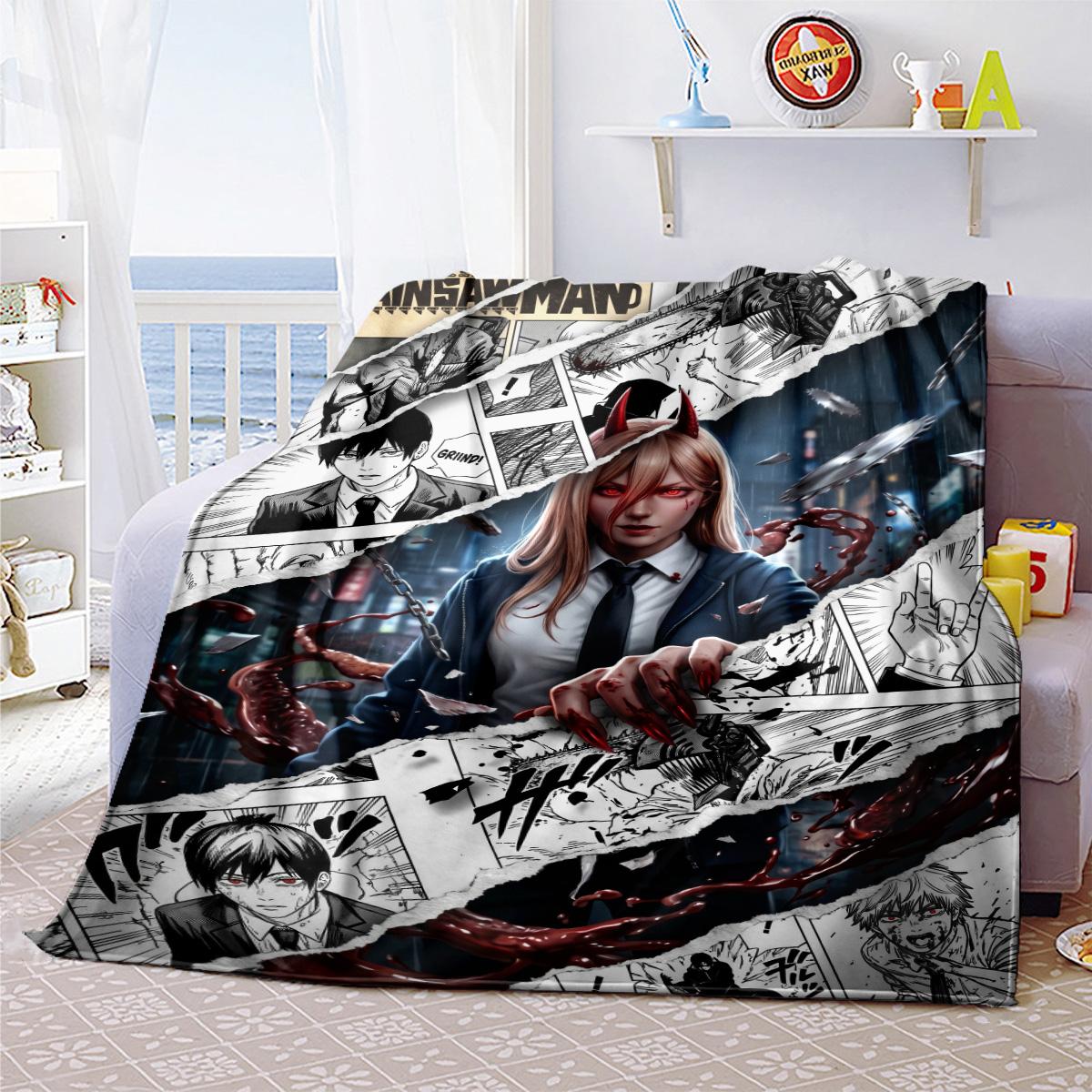 

Chainsaw Man Flannel Blanket Warm Cozy Perfect for Bedrooms, Sofas, Picnics, Chairs & Travel YUN6508 75x90cm