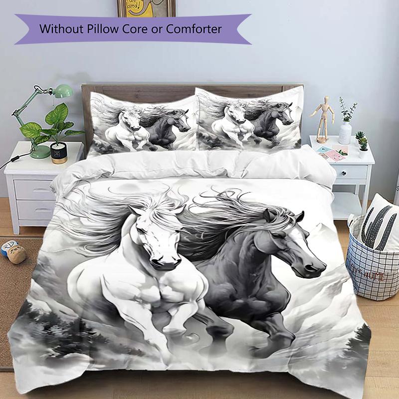 

3pcs Anime Cartoon Design Bedding Set with One Quilt Cover and Two Pillowcases (No Core) - Home Decor, Festival Gift, Polyester Fabric, Suitable for B 135x200cm