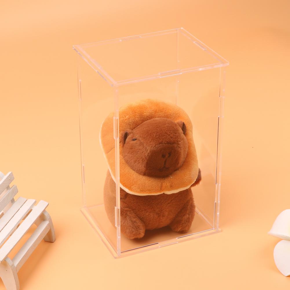 1 st Transparent Akryl Displayfodral Förvaringslåda 11,4x9,7x18cm för Labubu Plyschdockor/Leksaker Organizer Skyddsbehållare