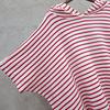 Beach Holiday Striped Loose Hoodie Short Sleeve Dress for Women - Plus Size Korean Style