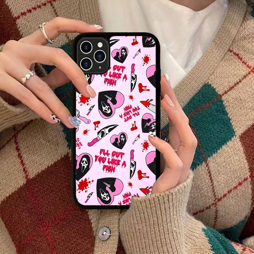 

Ghost Face Scream Halloween Phone Case Silicone PC+TPU For For IPhone 11 12 13 14 15 16 Plus Pro Max Cover iPhone 15