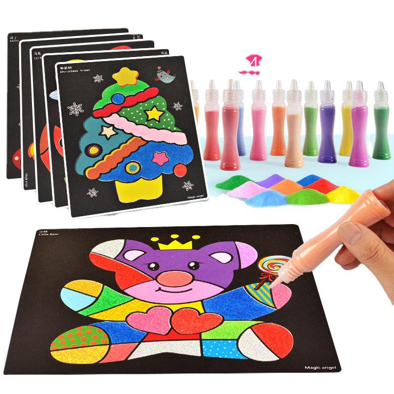 Children's DIY Sand Painting Kit: Educational Craft Toy for Boys and Girls