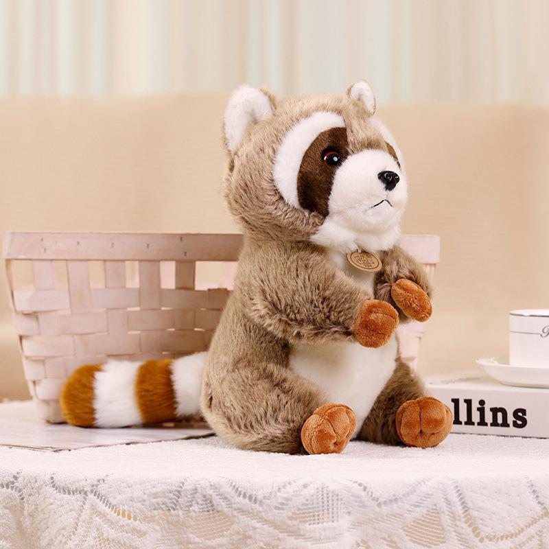 

Cute simulation little squirrel doll plush toy cute raccoon doll children soothing doll birthday gift 17cm（0.1kg）