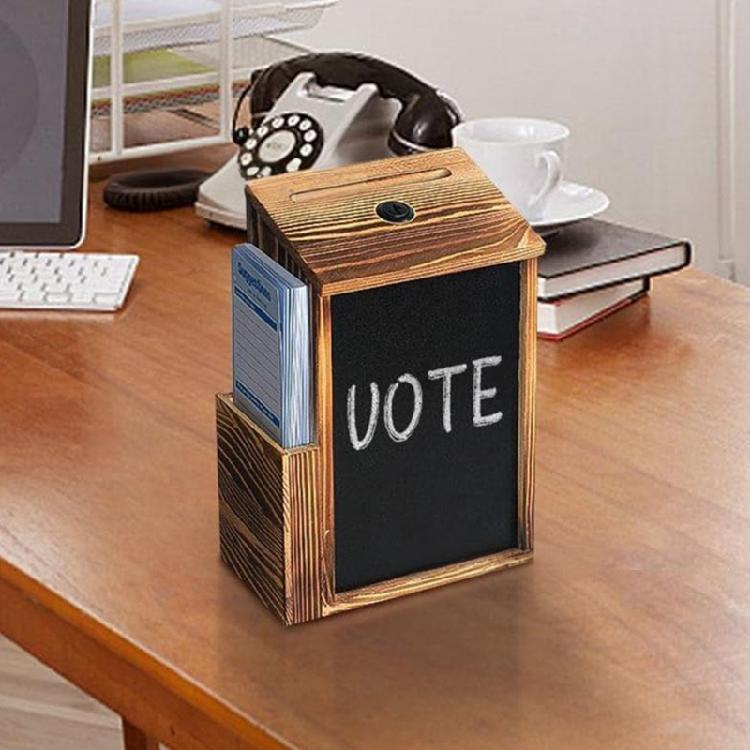 Handcrafted Timber Feedback Holder Equipped With Markable Board Safety Key System And Storage Space For Forms Papers