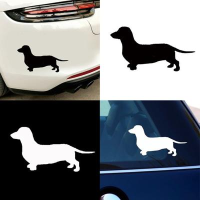 Sevimli Dachshund Köpek Gövde Penceresi Araba Stil Araç Sticker Çıkartmaları Dekorasyon