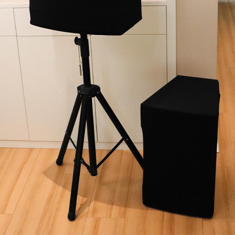 Black Elastic Speaker Dust Cover All-Inclusive Protective Case For Computer Audio Equipment Multimedia Metal Audio Protect Cover