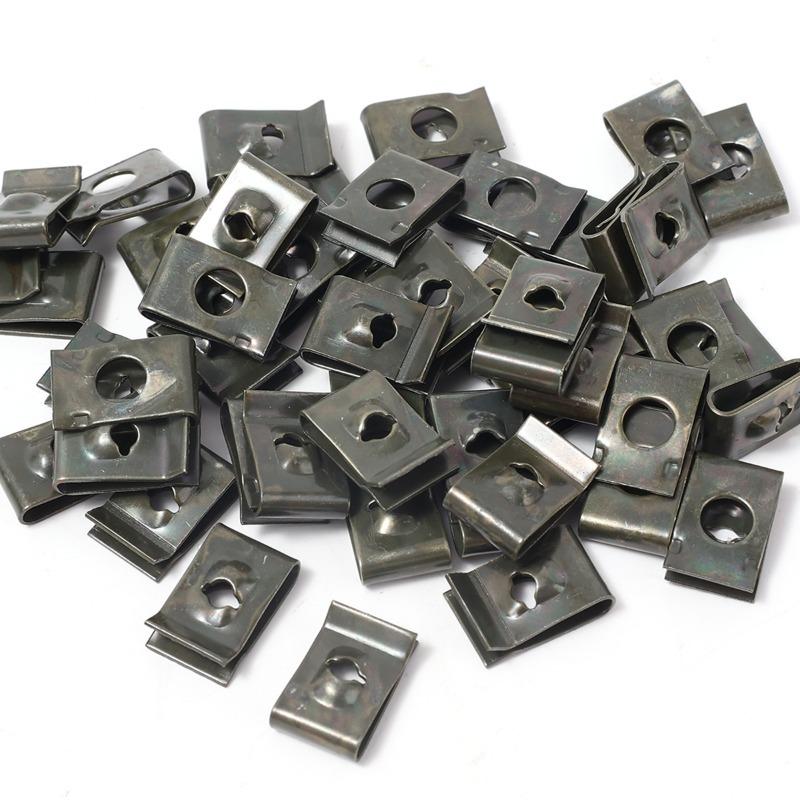Body Bolts And U-nut Clips Fasteners Car Fenders Bumpers Phillips Head Screws Car Motorbike Guards Metal Fixing U-clips