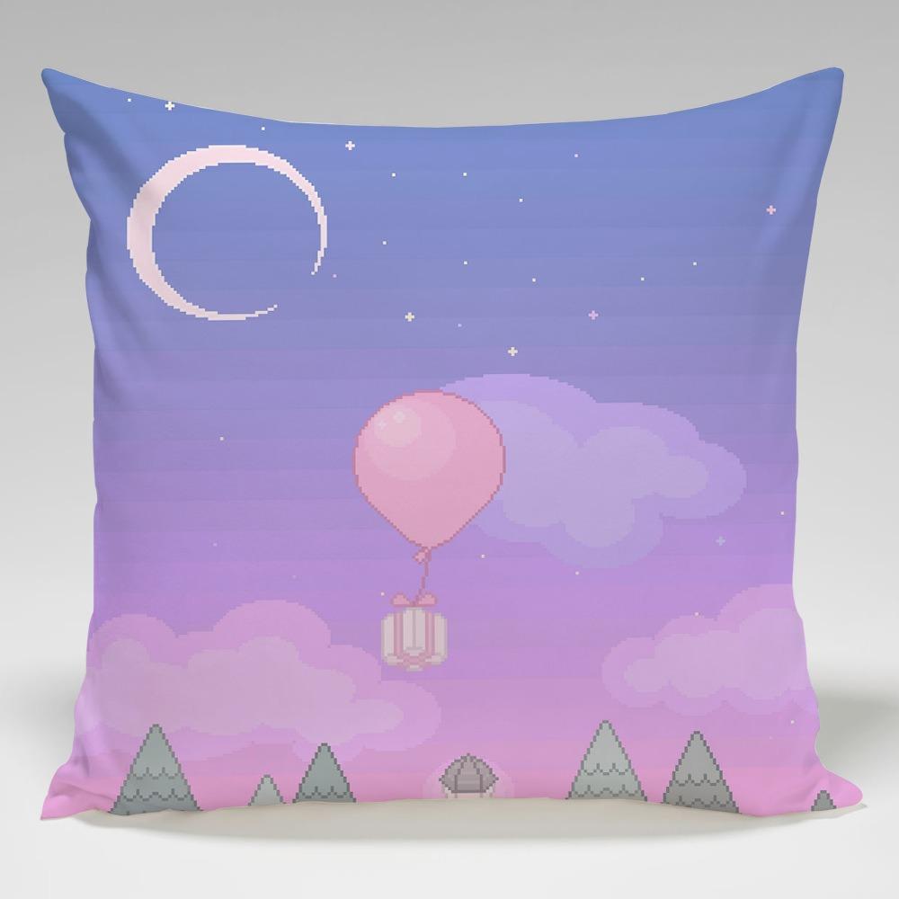 Night Sky Moon Print Bedroom Bedside Tatami Back Pillowcase Small Fresh Pillow Case Student Nap Pillow