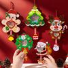 DIY Felt Shaking Joy Keychain Christmas Handmade Decorative Hanging Ornament Santa Claus Snowman Door Hanging Supplies