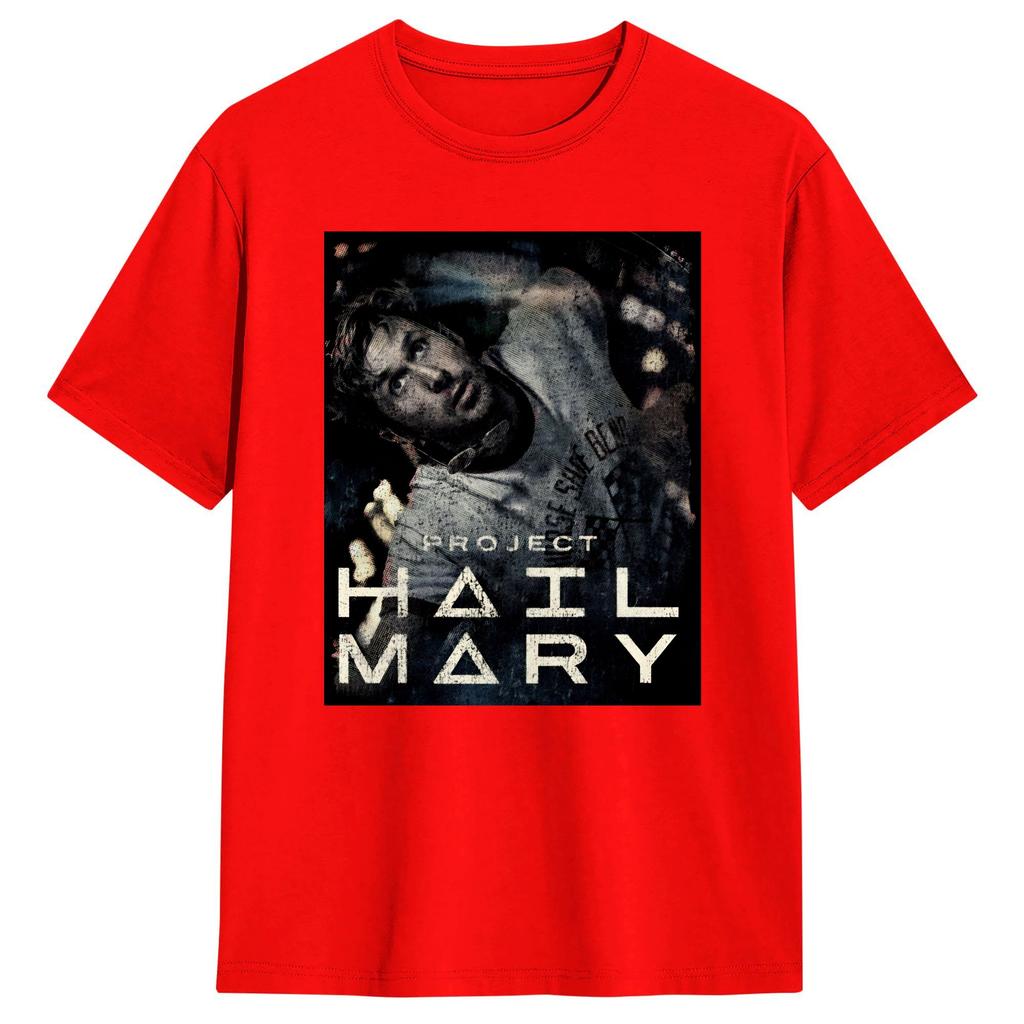 Men TShirts Project Hail Mary Amazing Cotton Tee Shirt Short Sleeve T Shirts Round Collar Clothes Printed
