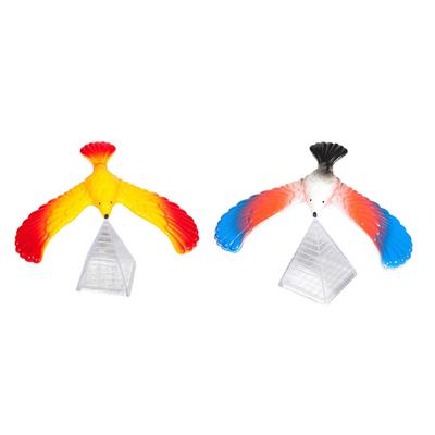 Balancing Eagle with Pyramid Stand Magic Bird Desk Decor Funny Gadgets Novelty Toys for Children's Gift Miniature Figurines