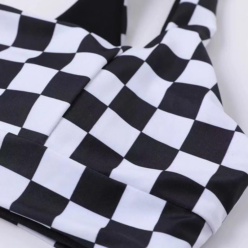 Women Bikini Set Sexy Black&white Bathing Suits Swimwear High Waist Swimsuits Beachwear