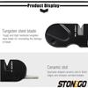 STONEGO 4-v-1 přenosný skládací brousek na nože - Keramické karbidové diamantové kameny pro venkovní použití a do kuchyně