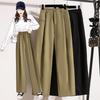 Vintage High Waist Elastic Loose Long Pants Plus Size Women Casual Solid Basic Trousers Female