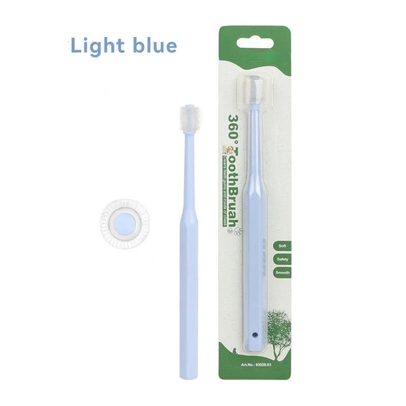 

Зубная щетка для собак, зубная щетка на палец, мягкая чистка зубов собак и кошек, освежитель, защита, уход за полостью рта на 360 градусов для домашних животных