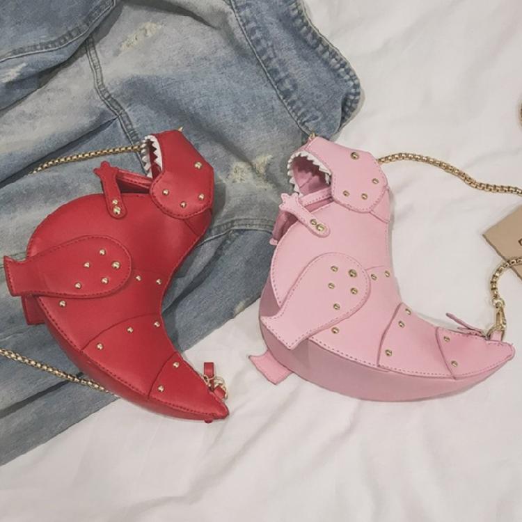 Chic PU Dinosaur Handbag Shoulder Bags Lightweight Crossbody Bag for Girls