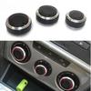 Black Plastic Air Conditioning Knob Replacement Set for Volkswagen AC Heater Control Easy Install
