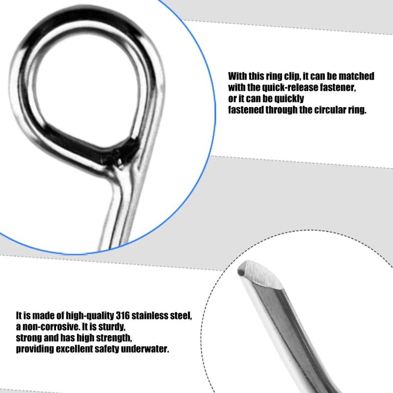 Heavy Type Single Flows Swimming Hook Rustproofed Stainless Steel For Diving Accessories Secure Fastening