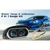 2 in 1 Car Gauge Water Temperature Voltage Volt Gauge Meter for 12V 24V Universal Truck Car LED Fahrenheit Degree Auto Gauge