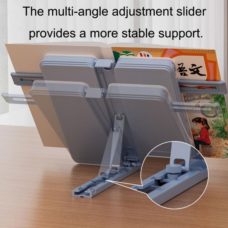 Double Use  Desktop Reading Stand With Built In Pencil Case Pen Box For Kids Students Classroom Study