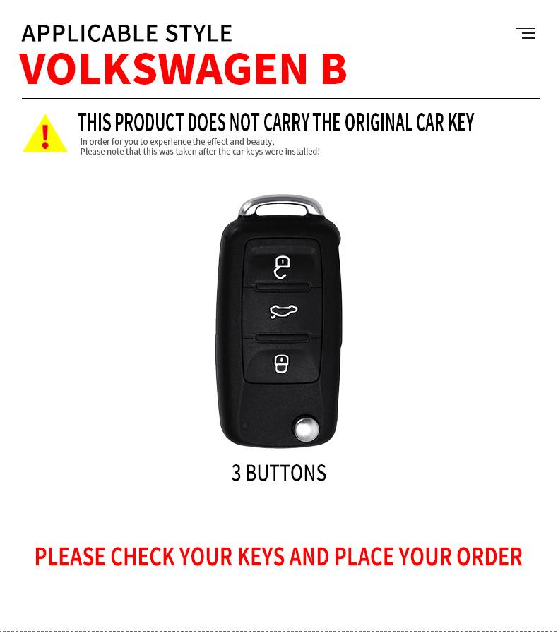 Car Key Case Cover Protective Shell Fob for VW Volkswagen Polo Tiguan Passat Golf Jetta Lavida Skoda Octavia Car Accesories