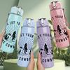 1PC Make Let Your Babies Be Cowboys 750ml Color Plastic Sports Water Bottle Leakproof Flip Straw Lid Suitable for Sports Office Home Use