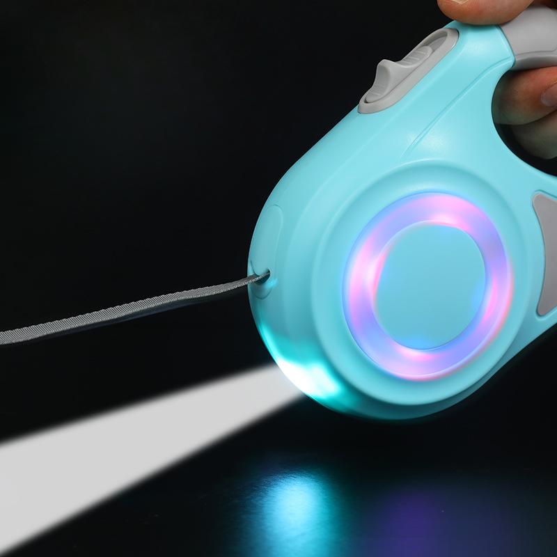 LED Light-emitting Rope, Automatic Telescopic Dog Leash, Dog Walking Rope That Doesn't Hold Hands, Pet Leash Products