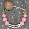 Baby Pacifier Clip Personalised Name Dummy Nipple Holder Chains Newborn Feeding Newborn Custom Pacifiers Clip Chew Teething Toys
