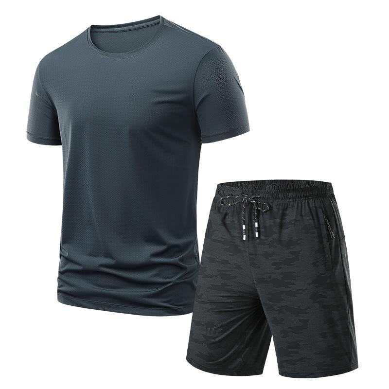 Breathable Sports Suit T-shirt Men's Shorts Casual Two-piece Suit Men's Lightweight Breathable Quick-drying