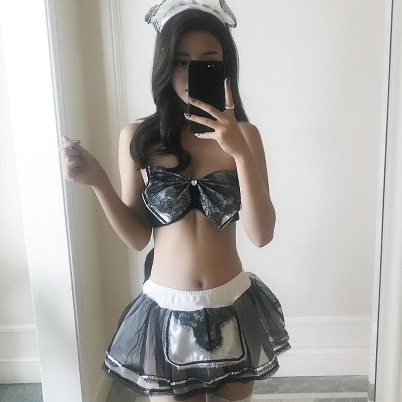Youdaoplaceholder0 Sex uniform seductive maid dress lace Sexy cute playful open role-playing sex lingerie 5#