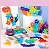 Dinosaur Children Wooden Number Puzzle Set For Brain Development Playtime And
