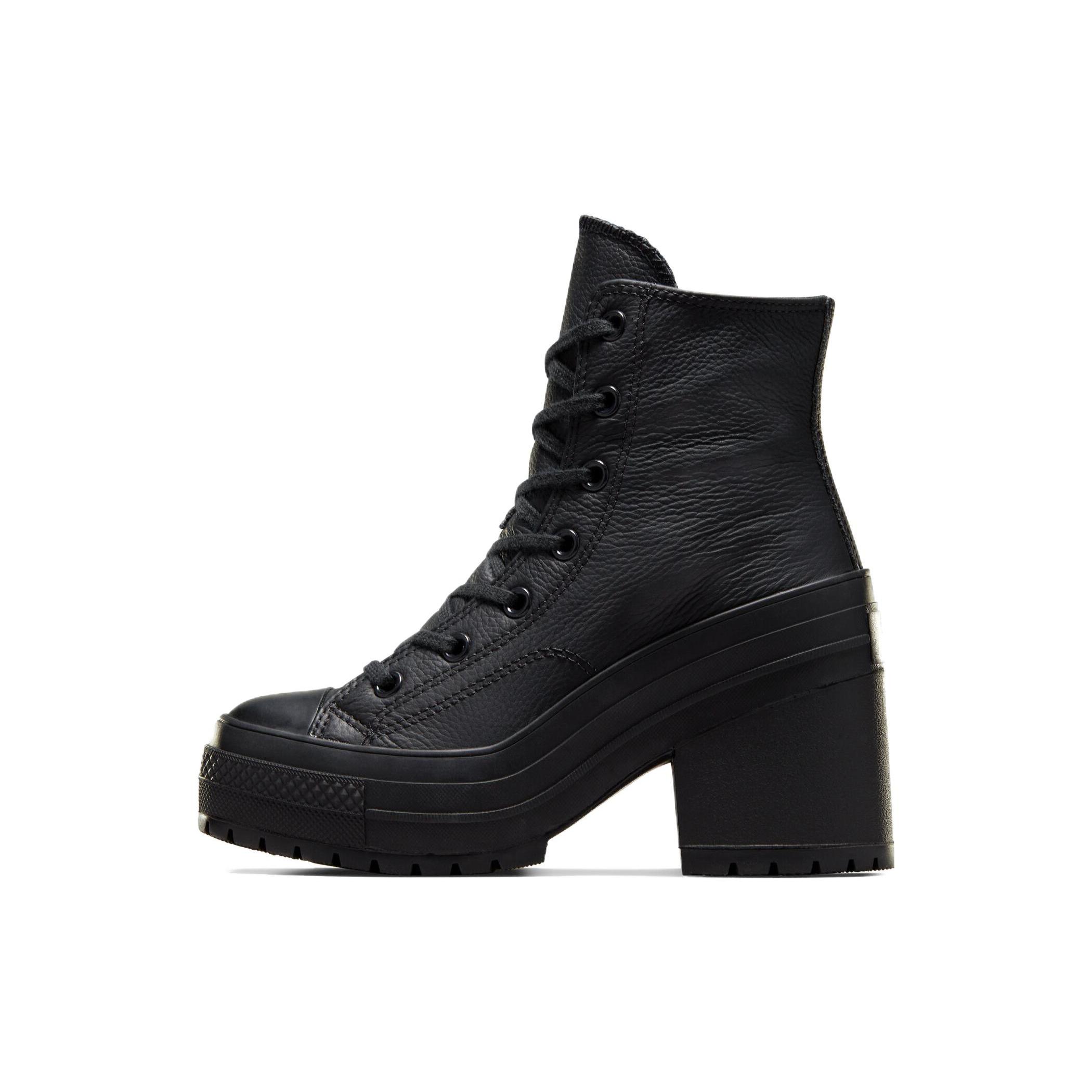 

Новые женские кеды Chuck 70 De Luxe на каблуке Converse из кожи, высокие, Черные Женские A06145C 37