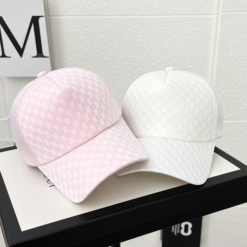 Versatile Checkerboard Duck Tongue Net Hat Summer Casual Sunshade Sun Hat Fashion Face Show Small Sports Baseball Cap