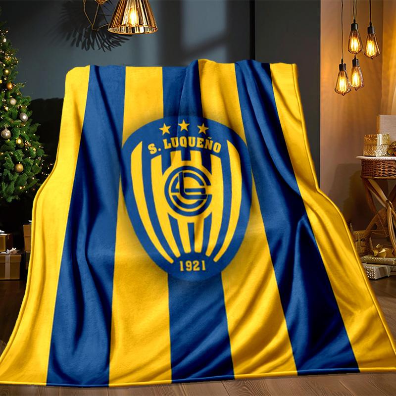 Luqueno Club Emblem Blanket Outdoor Flannel Blanket for Camping, Hiking, Garden Parties, Picnic Essentials,gift for family and friends