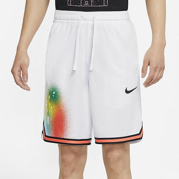 Nike Vibrant Loose-Fit Quick-Dry Sports Basketball Shorts Men Shorts White DJ5214-100