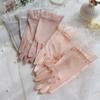 Mesh Ice Silk Gloves Anti Slip Driving Mittens Cooling Lace Gloves Girl