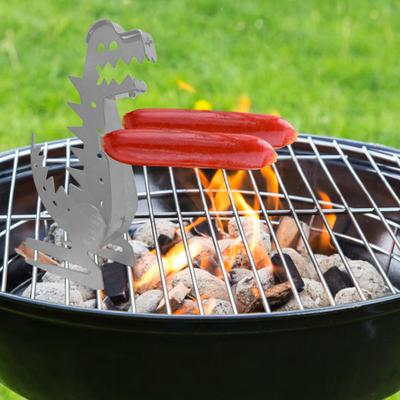 Dinosaur Hot Dog Rack Funny Dinosaur Shape Grill Sausage Rack BBQ Cooking Tools for Outdoor Picnic Camping Parties