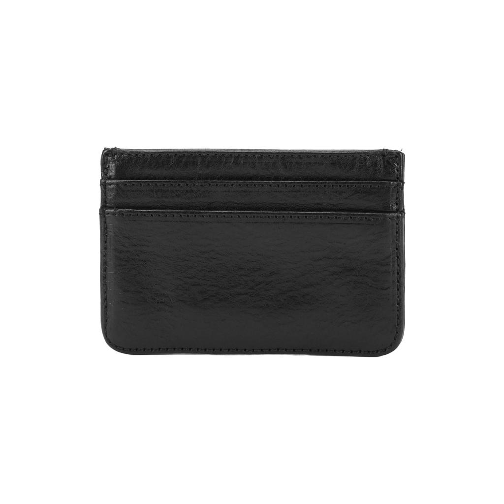 Chrome Hearts Scroll Silver Leather Card Holder Unisex Accessories Black CH-2270119