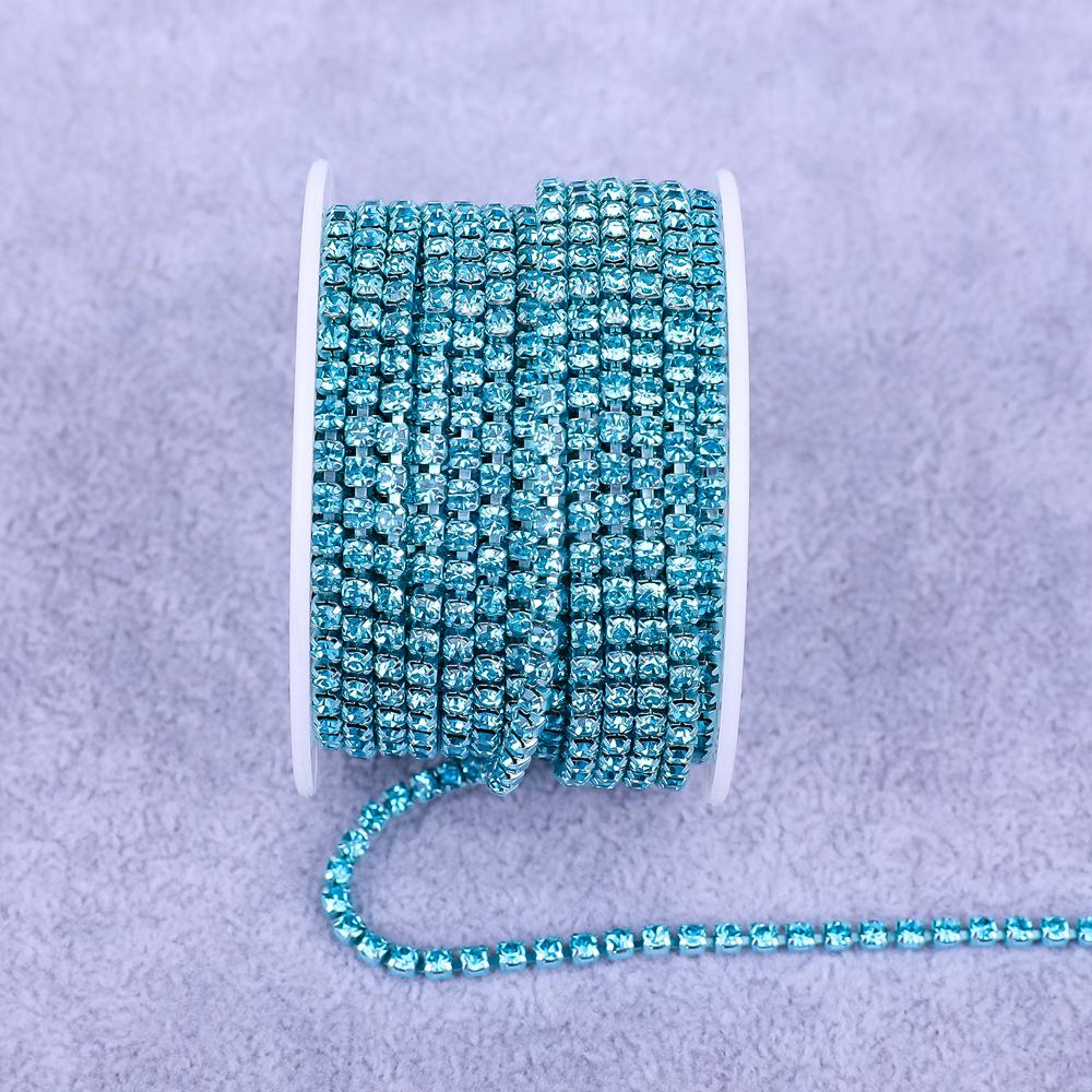 Electrophoresis Bottom Rhinestone Chain Colored Crystal Chain Diy Mobile Phone Case Claw Diamond Chain Jewelry Clothing Wedding Accessories