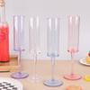 5Pieces Acrylic Champagne Goblet Glasses Cup Transparent Cocktail Glass Cups Creative Anti-fall Goblet Outdoor Tableware