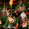 10 Peças Etiquetas de Natal Inovadoras Folhas Acrílicas em Branco Artesanato DIY Enfeites Pendurados