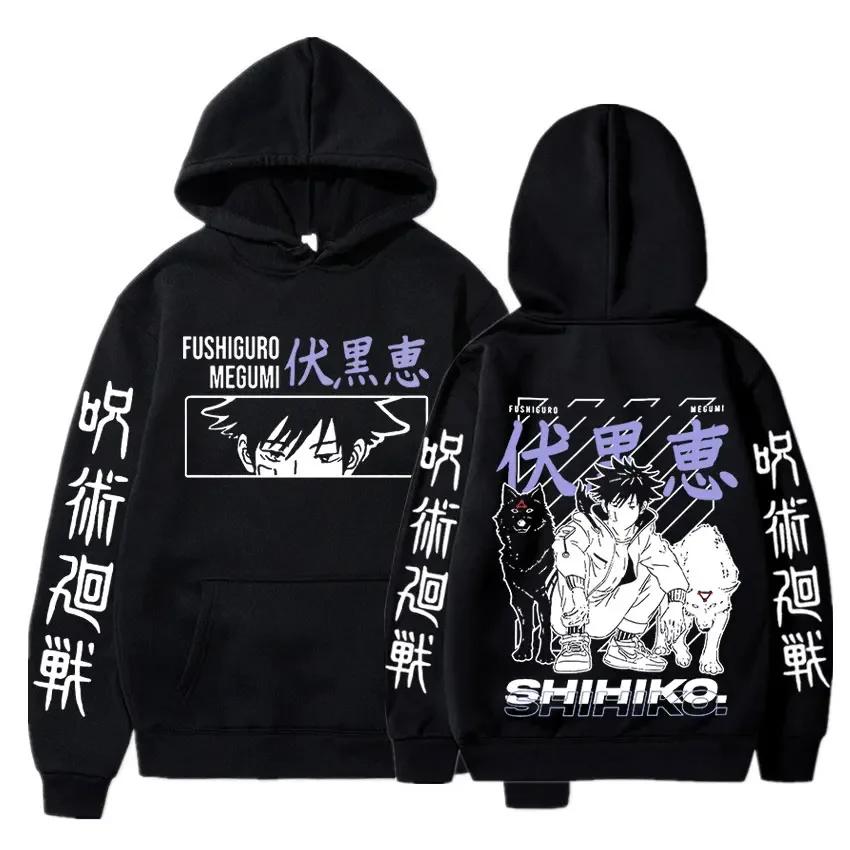 Japanese Anime Jujutsu Kaisen Hoodies Yuji Itadori Cartoon Sweatshirts Kawaii Fushiguro Megumi Graphic Streetwear Men's Hoodies