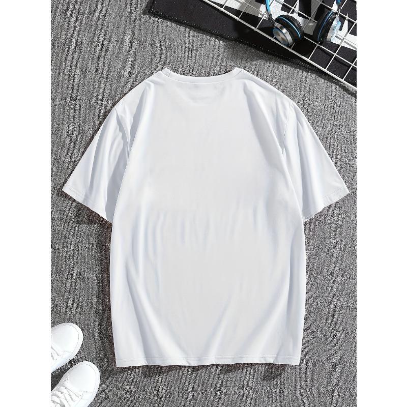 European Size Stylish Hands Graphic Print Men's Creative Top, Casual Short Sleeve Crew Neck T-shirt, Men's Clothing For Summer Outdoor
